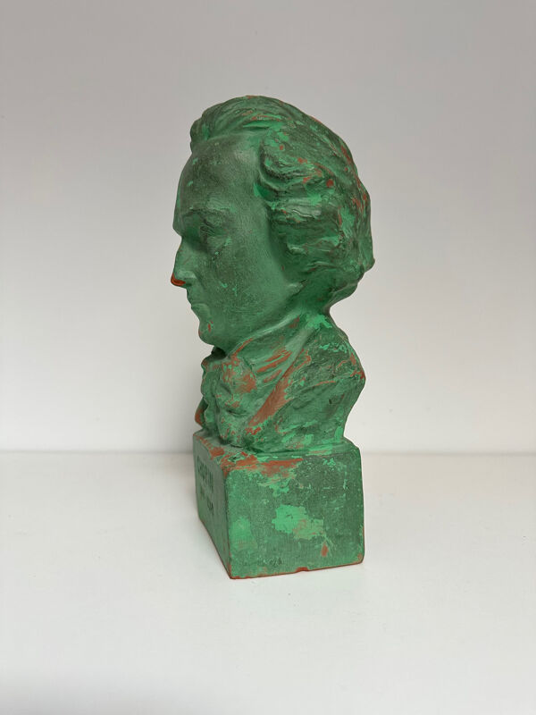 Buste de Chopin en terre cuite par Henri Onesto