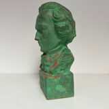 Chopin bust in terracotta by Henri Onesto