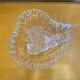 Vintage Heart-Shaped Crystal Dish by D'ARQUES with Swan Decoration #E0