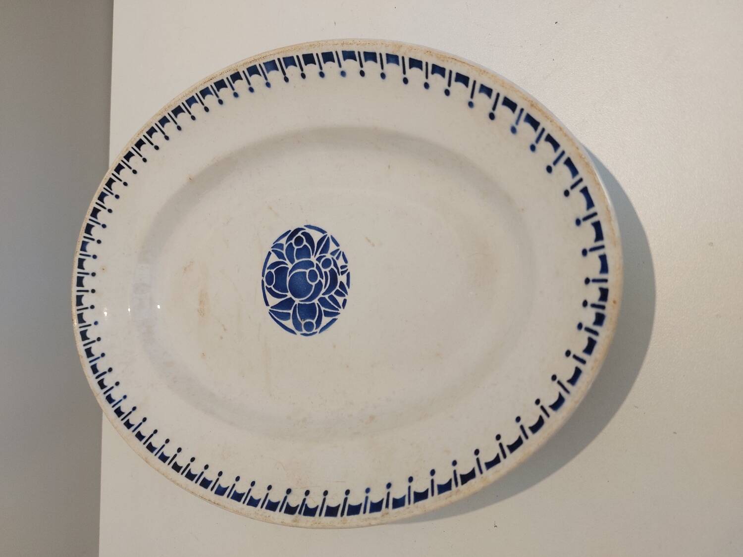 Vintage St Amand oval dish