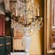 19th-century French crystal table lamp