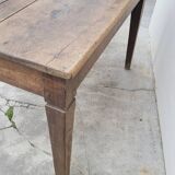 Old rustic farm table in solid oak 19th - 1m12