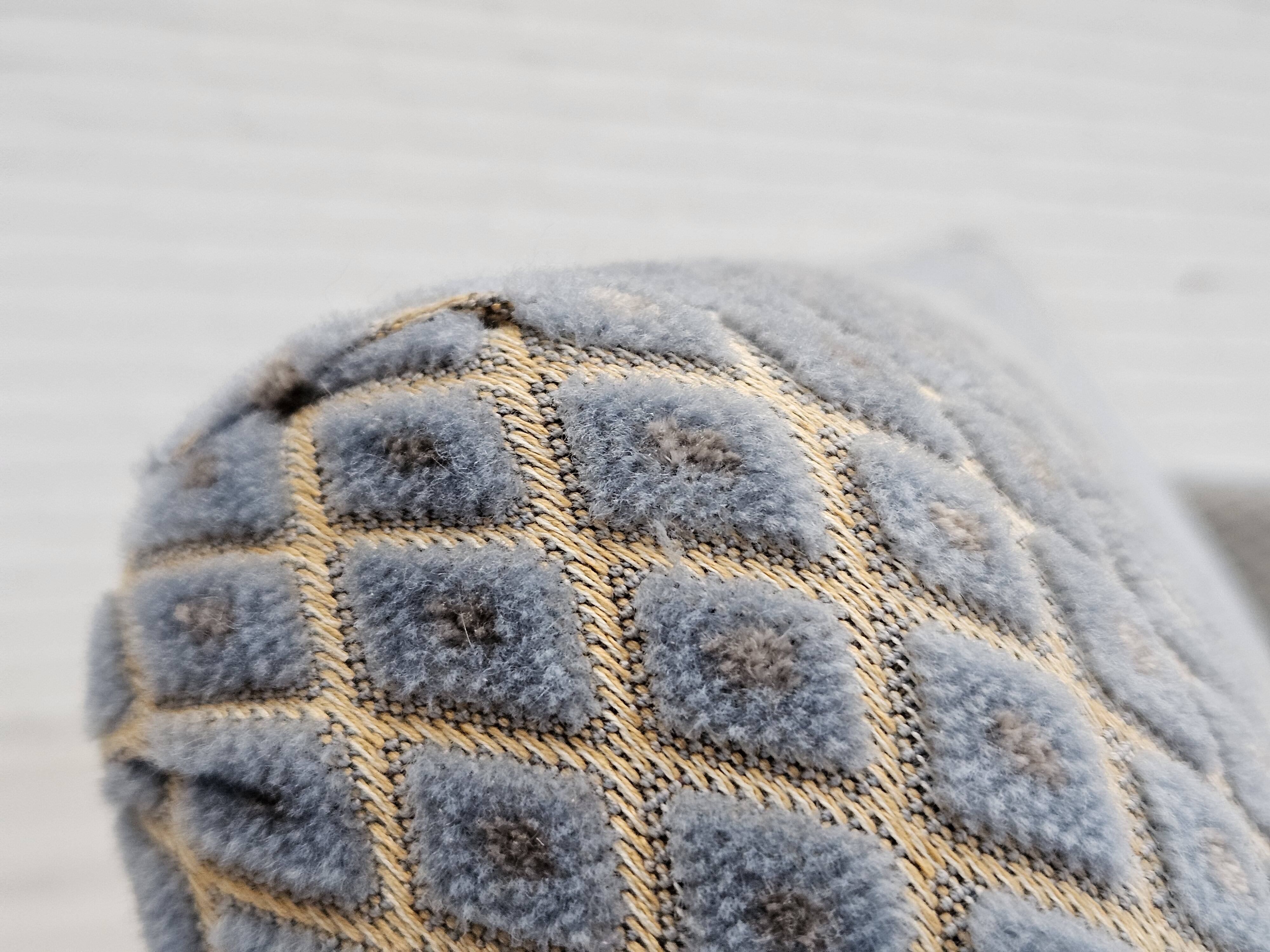 1970s, Danish 3 seater sofa, original good condition, velour, oak wood.