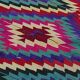 Turkish Kilim Yuruk Vintage 136x245 cm Geometric Pink Green Purple