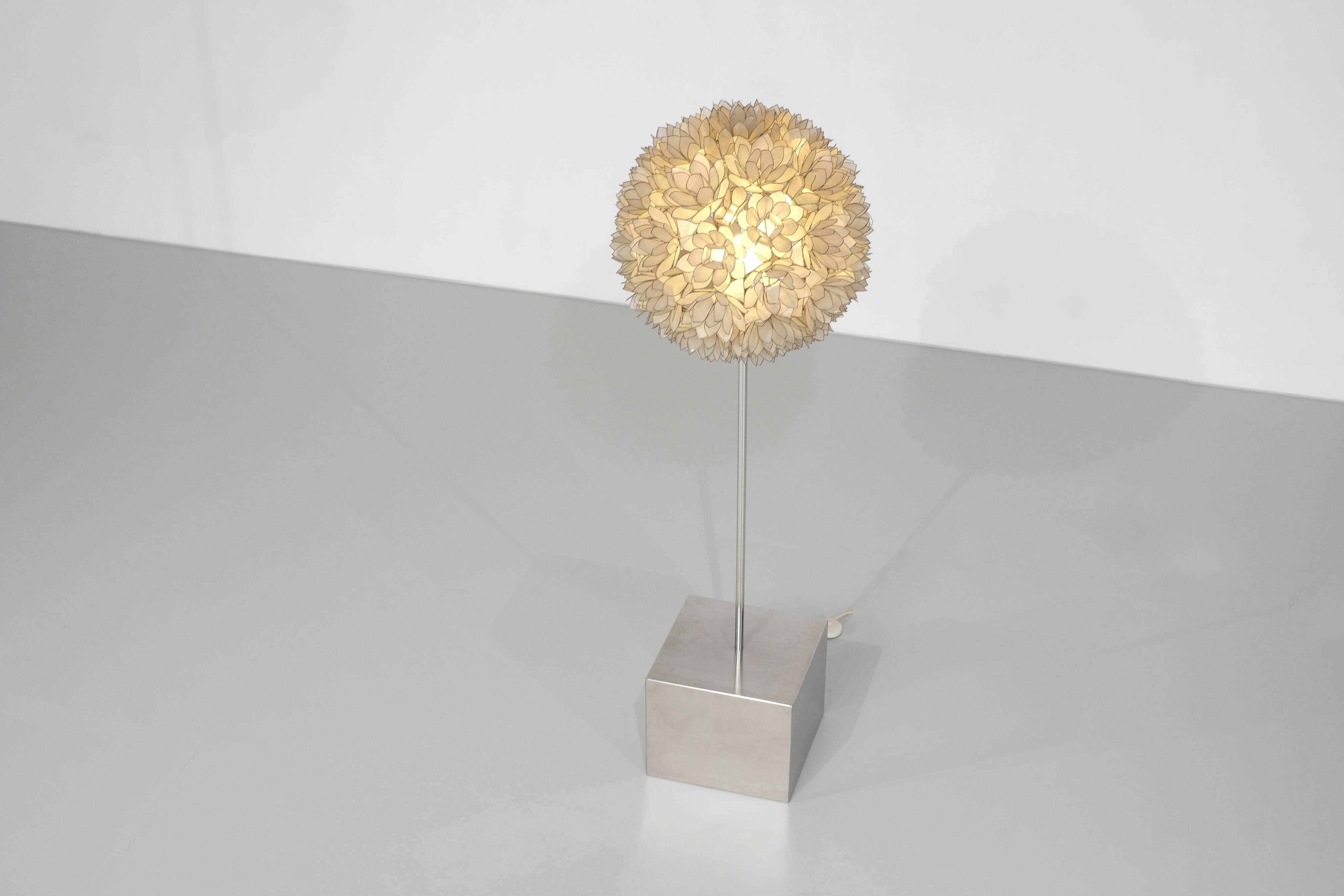 Mother-of-pearl floor lamp by Rausch, Germany, 1960s.