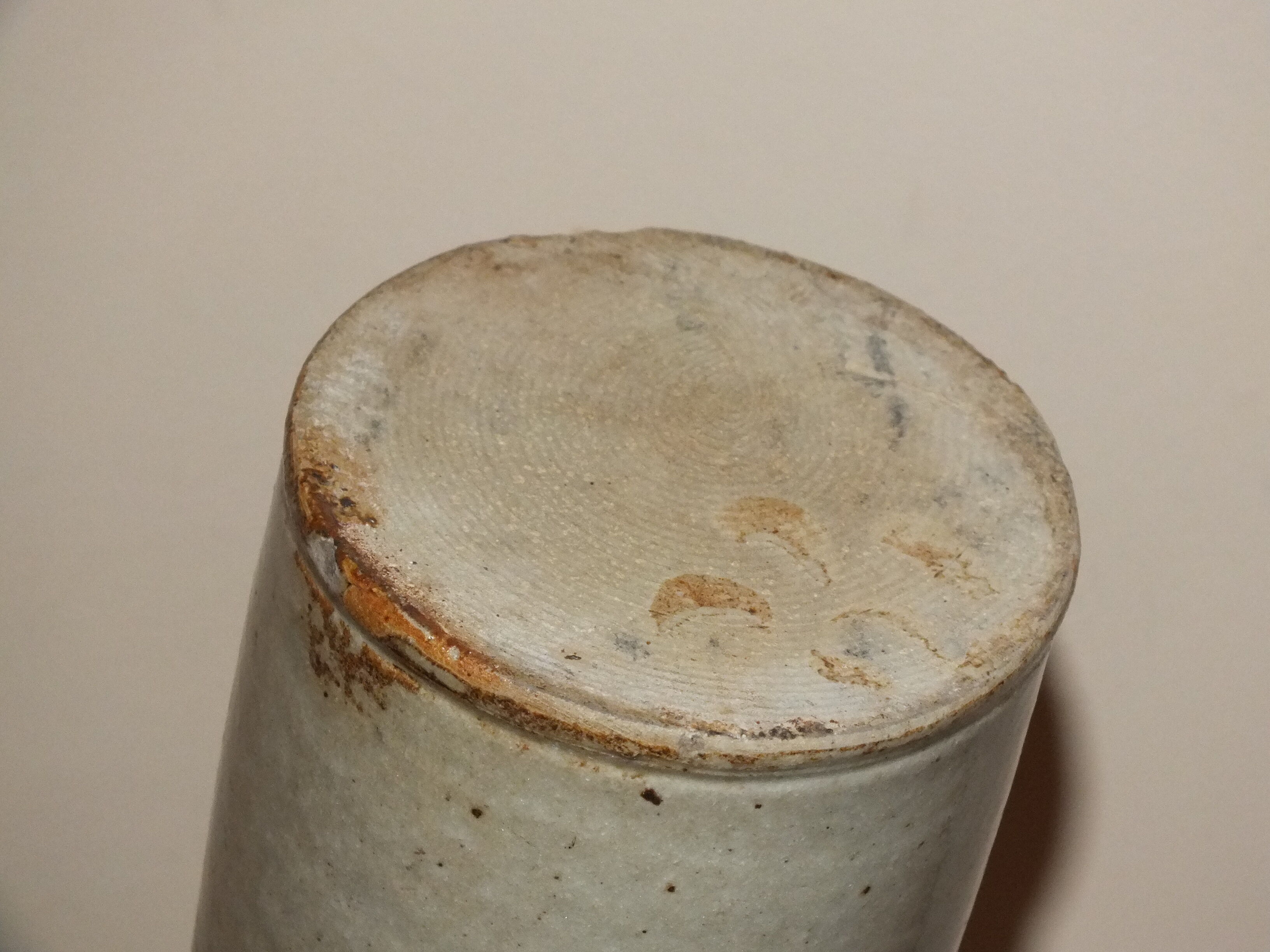 Old bottle in glazed clay of Saône et Loire