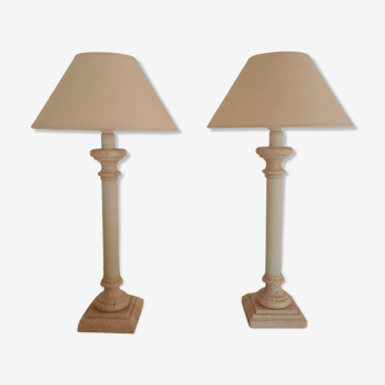 Pair of home table lamps the dolphin