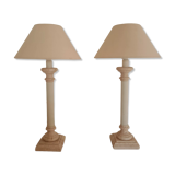 Pair of home table lamps the dolphin