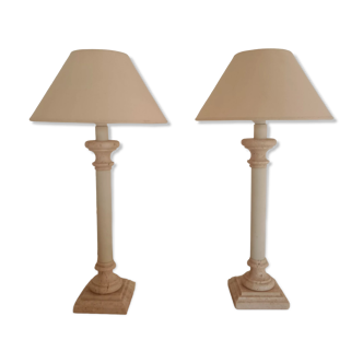 Pair of home table lamps the dolphin