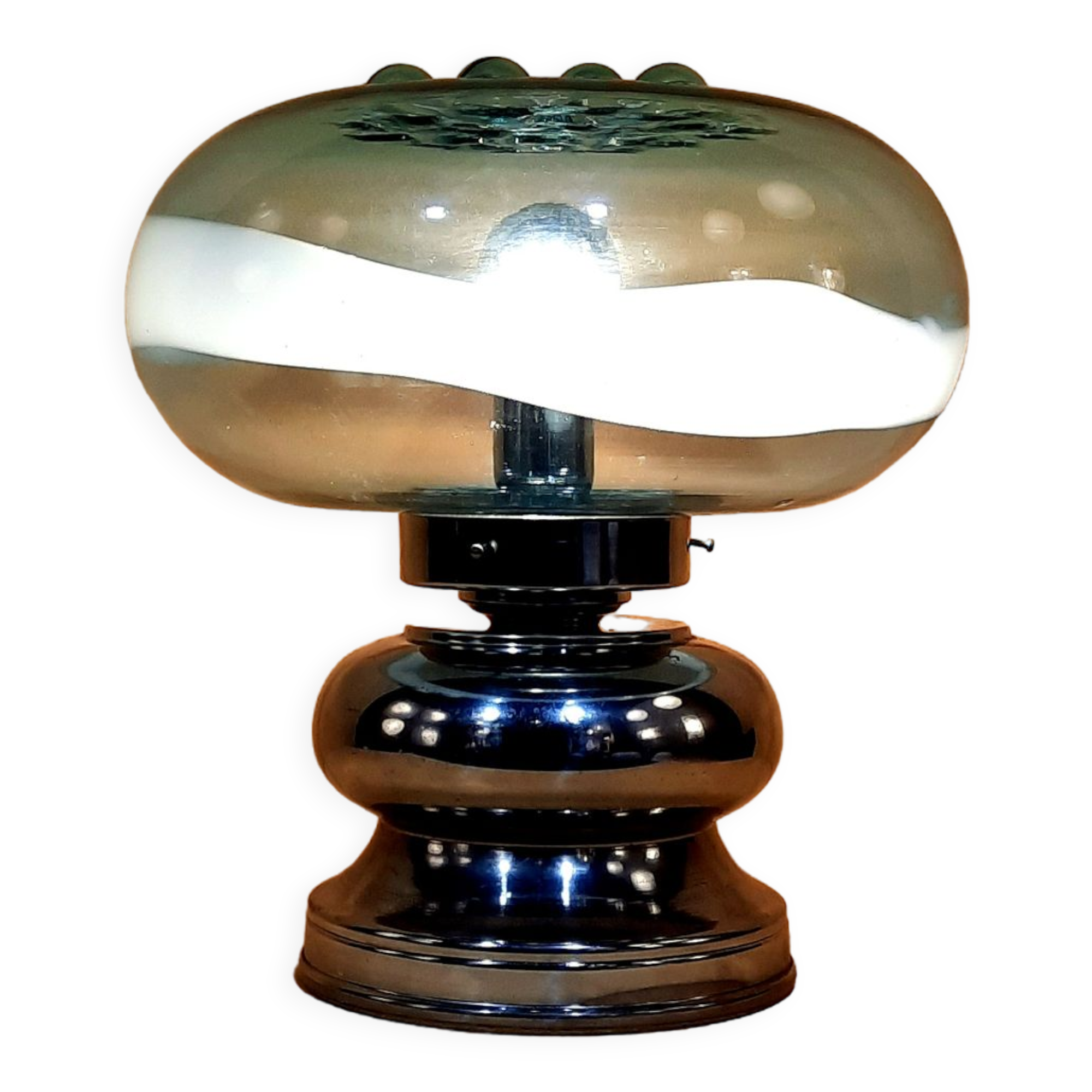 Table lamp murano 1970 green