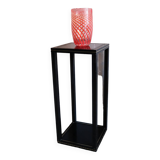 Black pedestal table Pierre Vandel 80s/90s