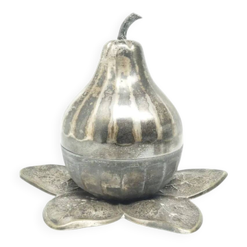 Sugar bowl, Art Deco, silver-plated brass, Szandrik, Hungary, 1930s