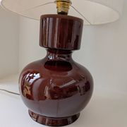 Lampe céramique et abat jour crème