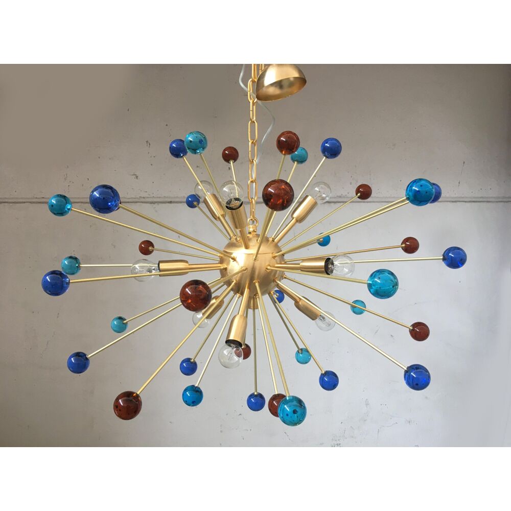 Star murano glass chandelier
