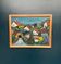 Original Swedish Oil on Panel – "Village Scene (Thick Impasto)" – Signed – Vintage and Framed