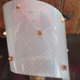 Double Wall Lamp in Plexiglas and Brass