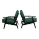 Pair of Danish armchairs from the 1960s – Mid-century seats in teak and fabric