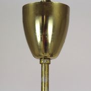 Mid-century steel & glass pendant lamp, 1960s