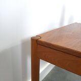 Vierkante Deense teak salontafel Magnus Olesen met ronde poten, nr.2
