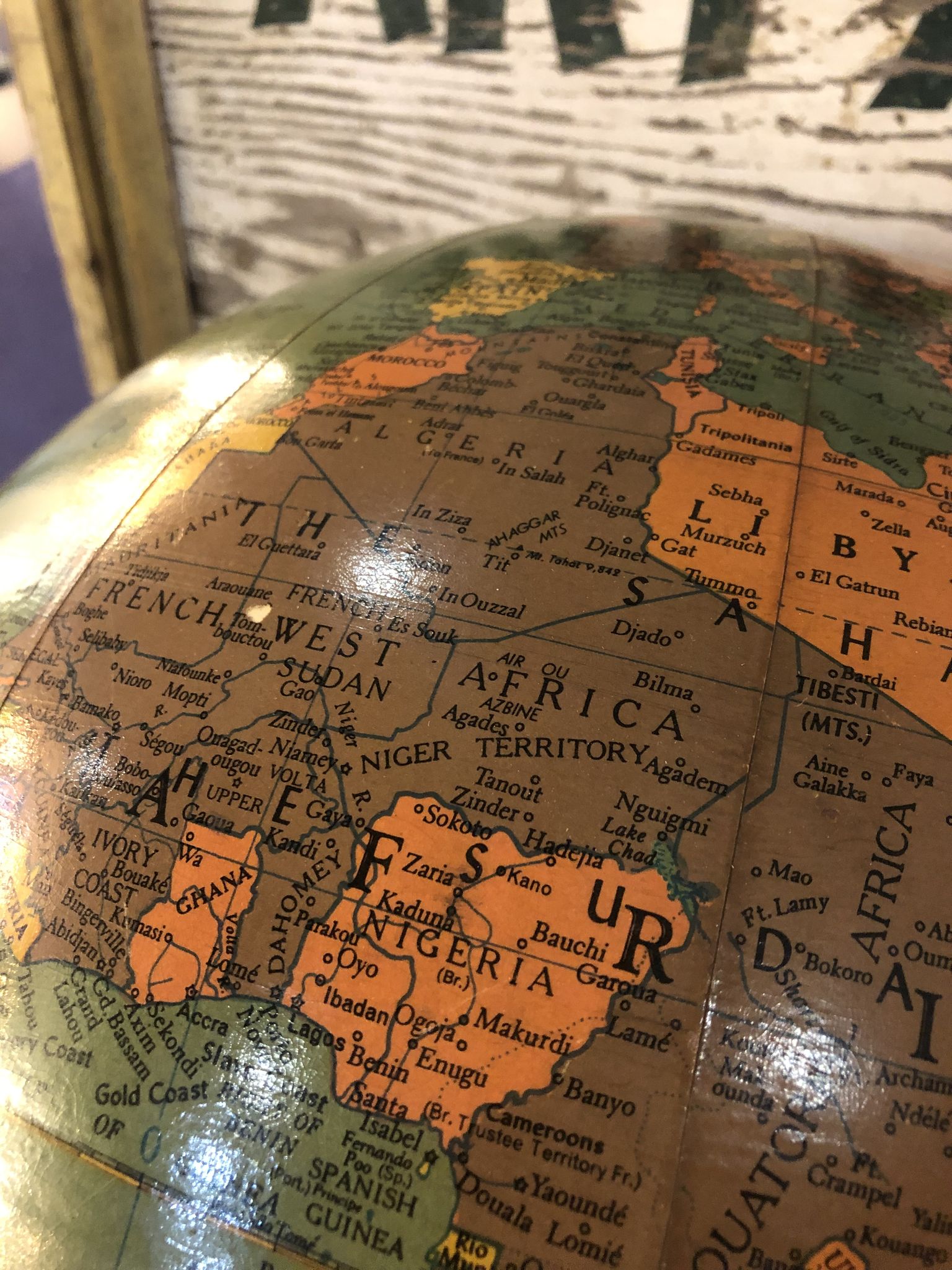 Mappemonde USA année 40