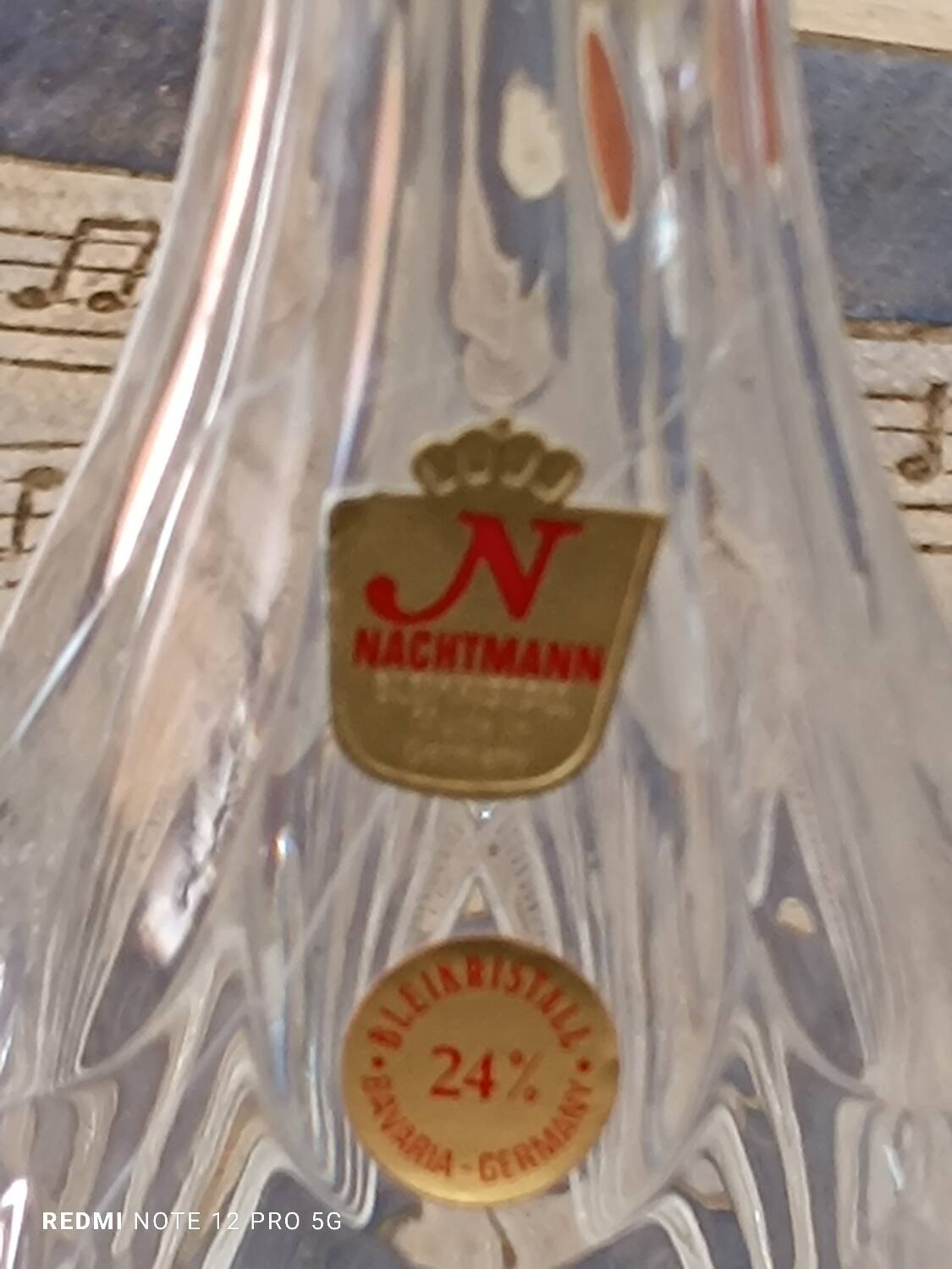 Nachtmann Germany crystal carafe and stopper