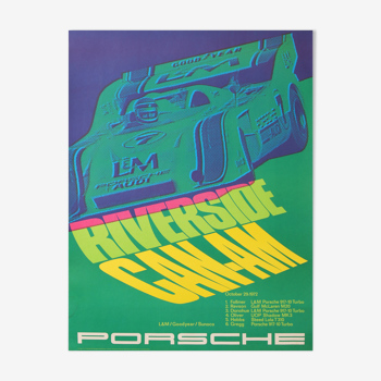 Stone david porsche riverside can-am 1972  101x77  cm poster