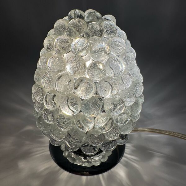 Lampe grappe bulles en verre vintage