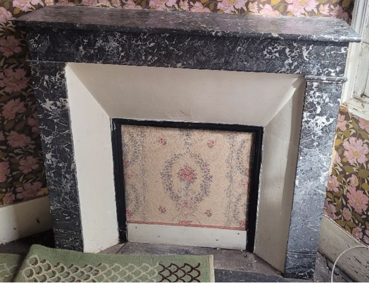 Marble fireplace late nineteenth century