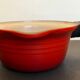 Series of 3 cast iron Le Creuset saucepans
