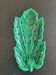 Coupelle feuille de pissenlit en porcelaine verte