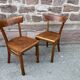 Paire de chaises bistrot bois courbé  1950