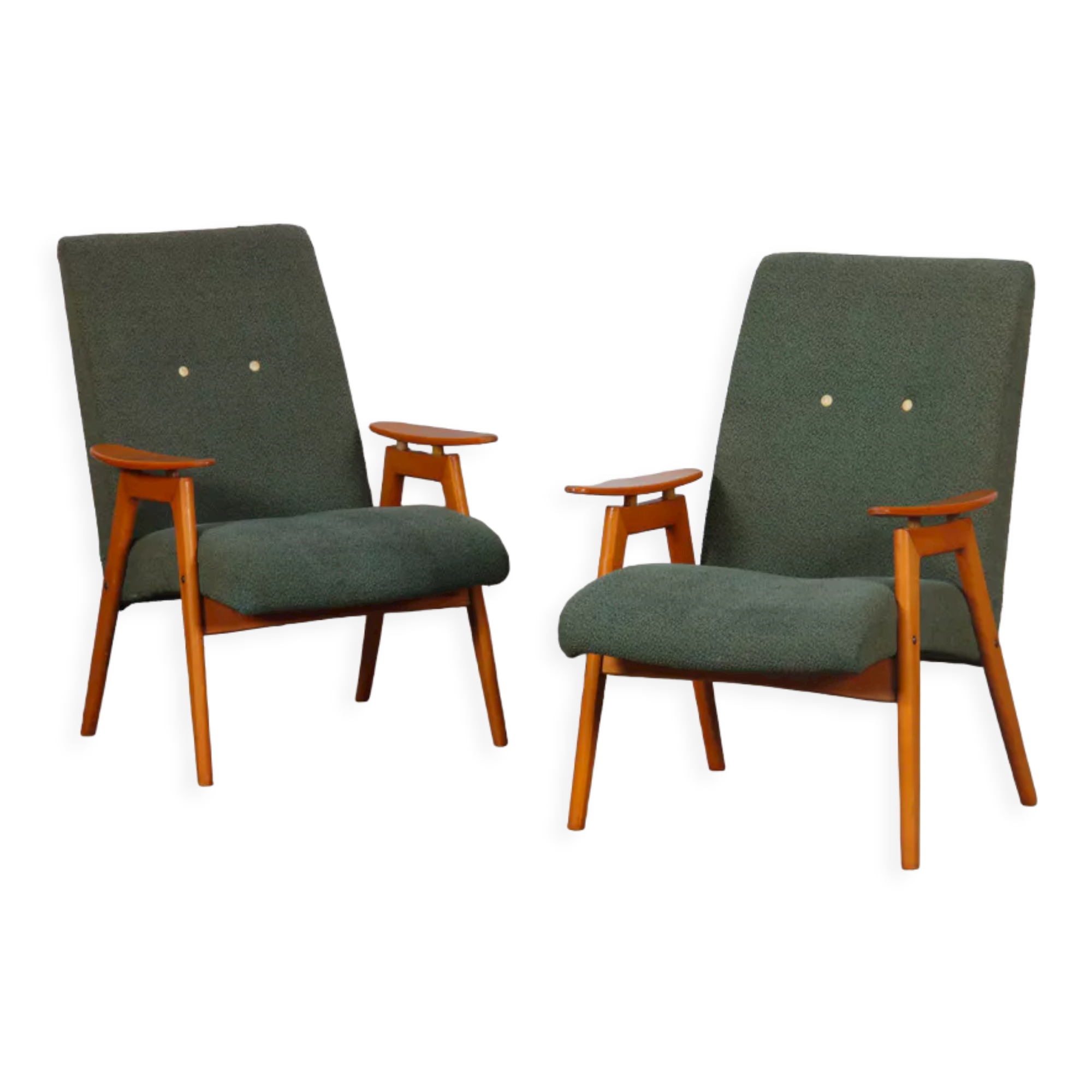 Pair of armchairs by Jaroslav Smidek produced by Ton circa 1960