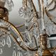 Old Venetian chandelier with Bohemian crystal tassels and gilded wood