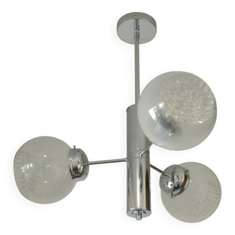 Vintage Murano Glass Pendant Lamp / Mazzega Sputnik Chandelier 1970's