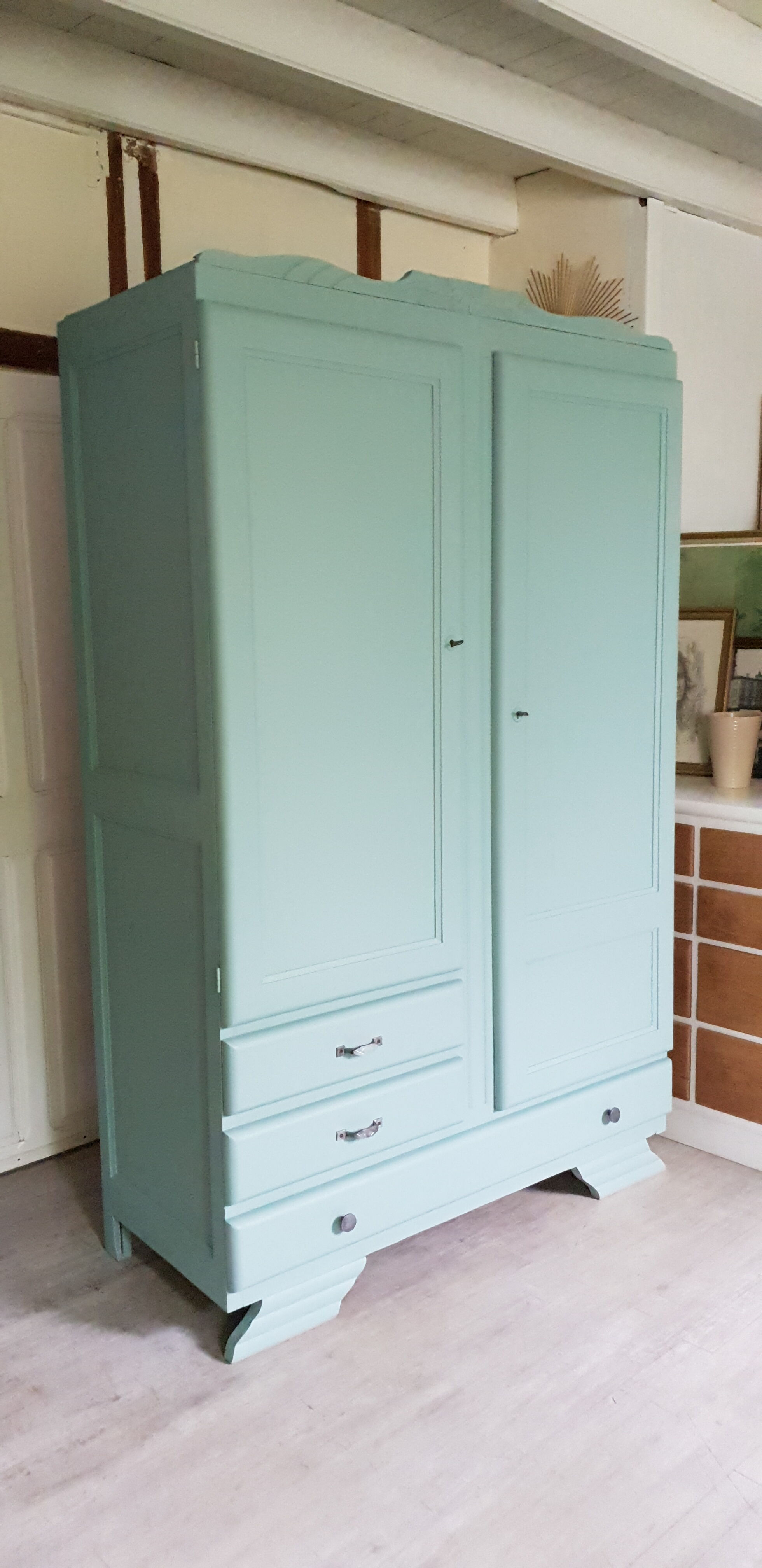 Green wardrobe thatdon art deco