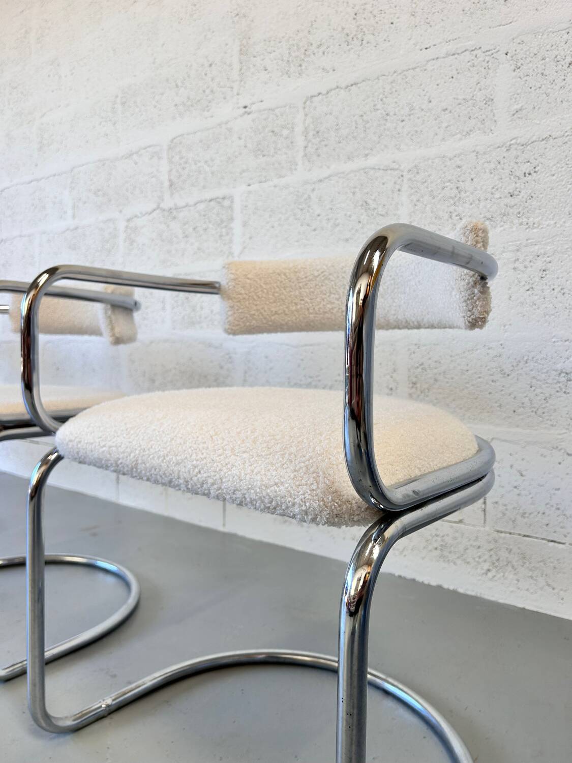 4 chaises chromées Renato Zevi, 1970
