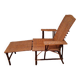 Chaise longue pliante en rotin, ou méridienne
