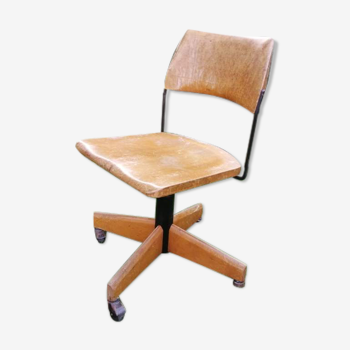 Chaise de bureau réglable en hauteur vintage Stoll