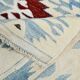 5x8 Geometric Wine Red Blue Vintage Rug, 144x241Cm