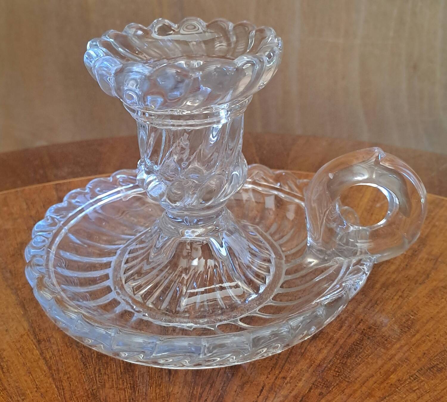 Baccarat crystal hand candle holder, Bambous Tors model