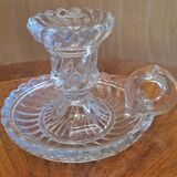 Bougeoir à main en cristal de Baccarat modèle Bambous Tors