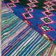 Small vintage Boujaad rug: Abstract Moroccan Boucherouite rug