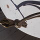 Pair of brass wall appliques, art deco tulips