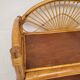 Vintage rattan bookcase shelf