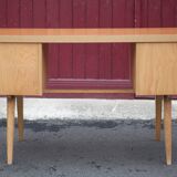 German 60s office in beech wood, compass feet