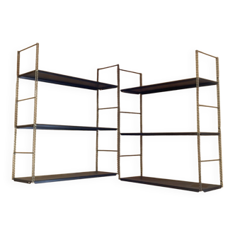 String type shelf set of 2 units with 3 levels - vintage
