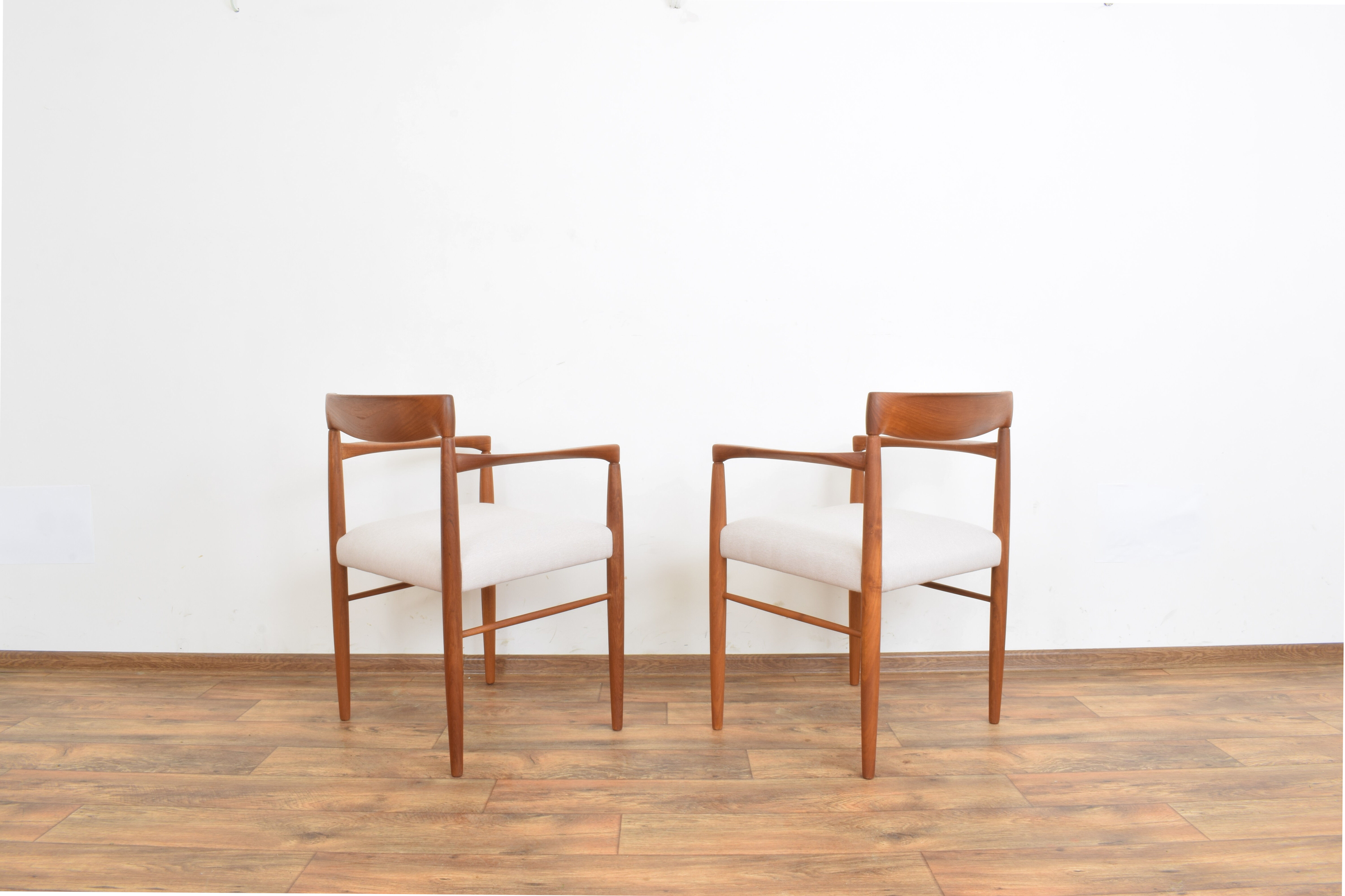 Danish Teak Armchairs by H. W. Klein for Bramin, Set of 2