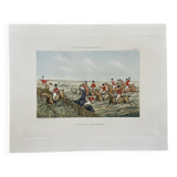 Old English engraving / court hunting