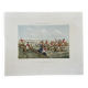 Old English engraving / court hunting