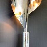 Large Chrome Lamp 3 Lights Space Age Italy 70's Dlg Reggiani